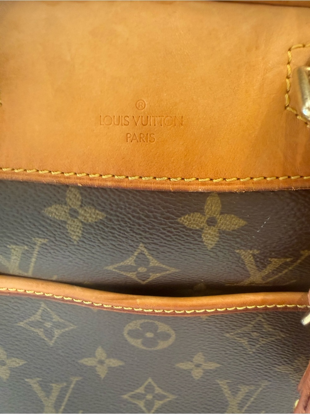 Louis Vuitton Deauville Monogram Canvas Tan Leather Trim